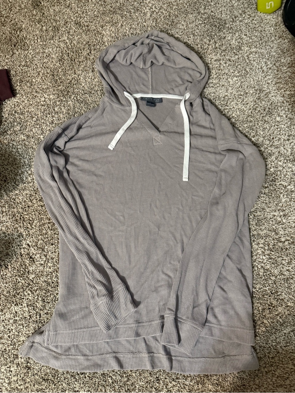 Free Fly Women’s Hooded Thermal Pullover Sweater - Gray/brown